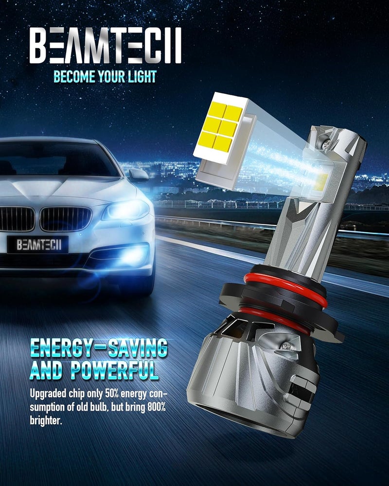 BEAMTECH |90 05|90 06| Light Combo, 800% Brighter High Speed Fan 6500K Fog Bulb Pack of 4 - Image 2